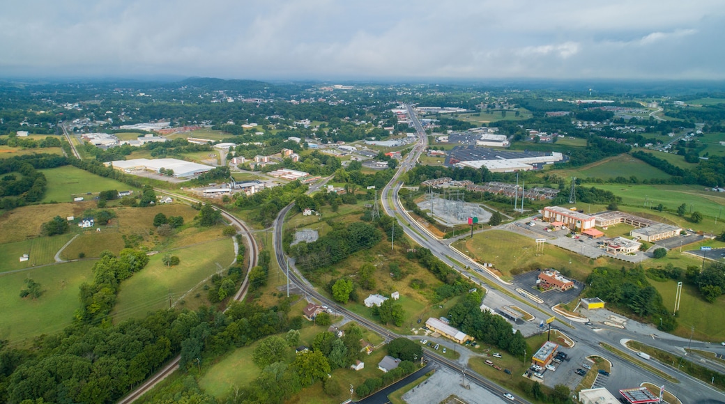Aerial drone image of Wytheville Virginia