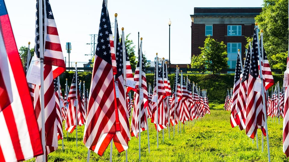 Honor Field, Rotary Club, Danville,VA,American Flags