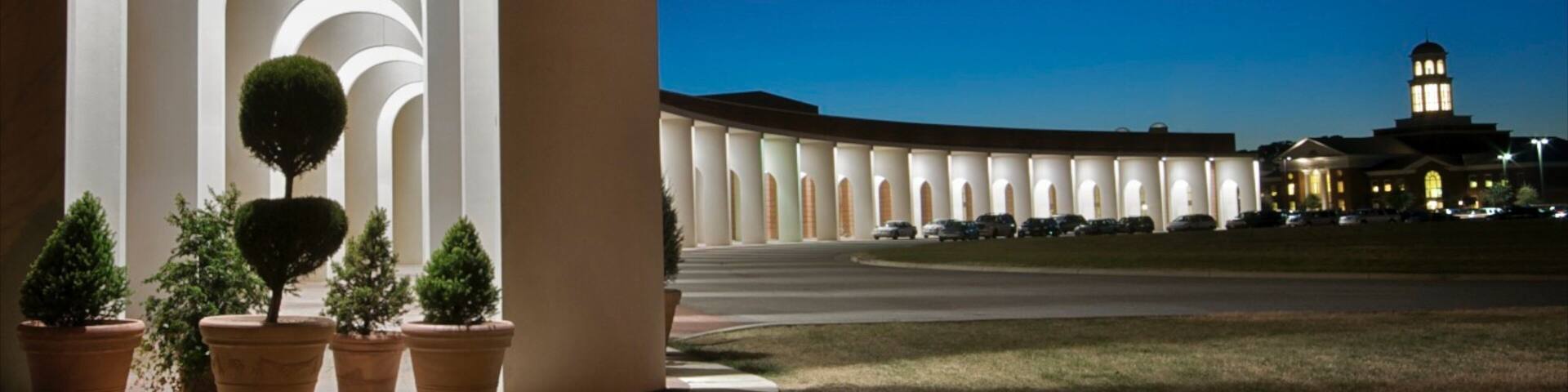 Newport News which includes night scenes, theater scenes and modern architecture