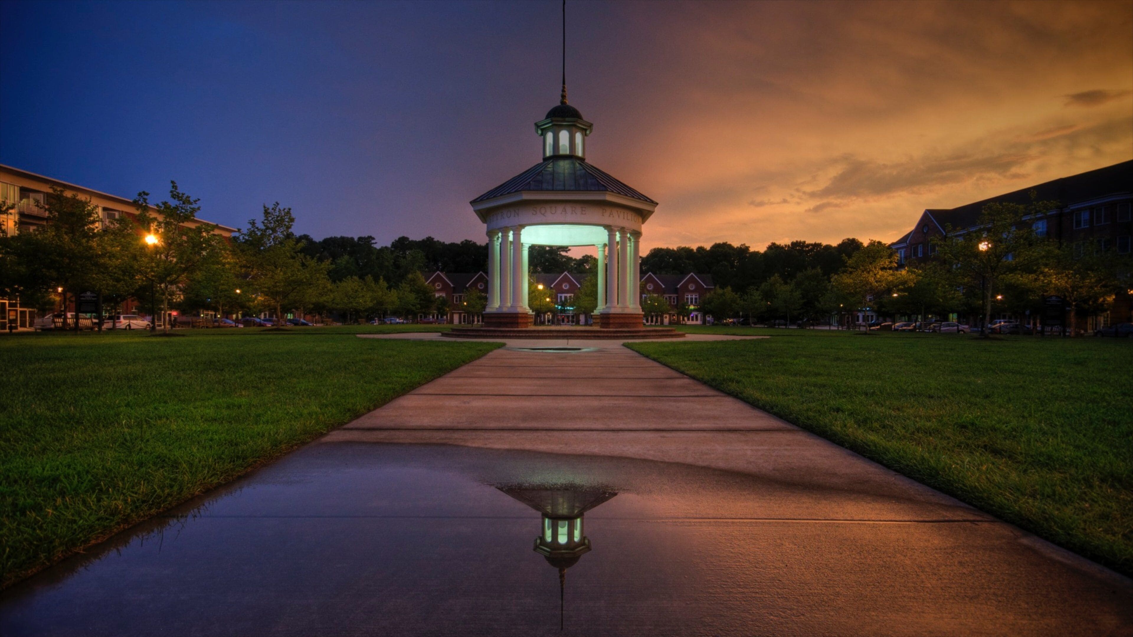 Newport News featuring a sunset and a garden