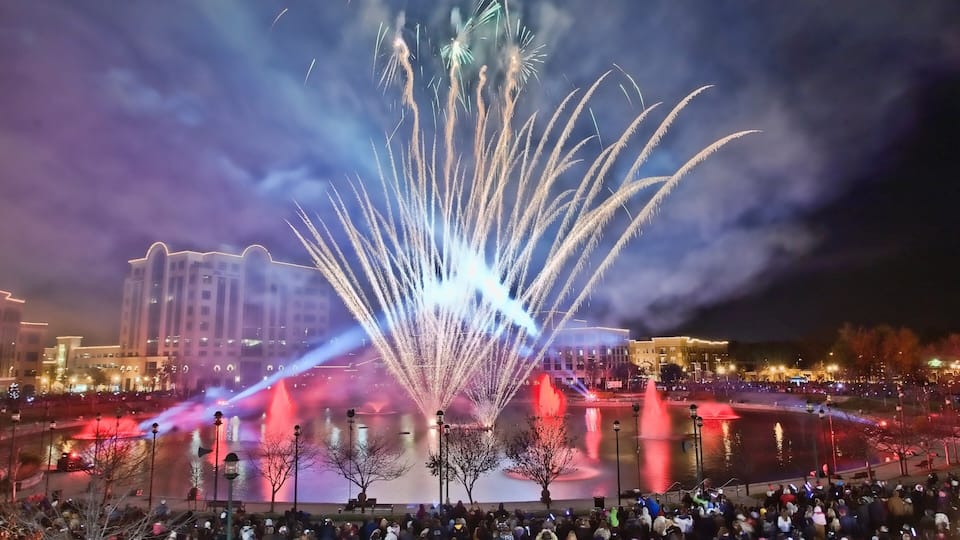 Newport News featuring a festival, a fountain and night scenes