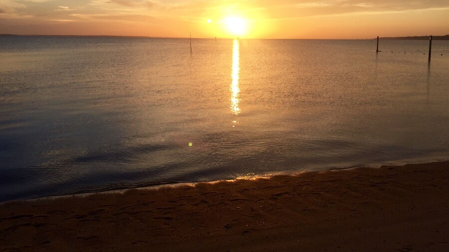 The best place in the area for a sunset :) also there is a great restaurant next door with some great seafood looking over this beautiful spectacle! #beach