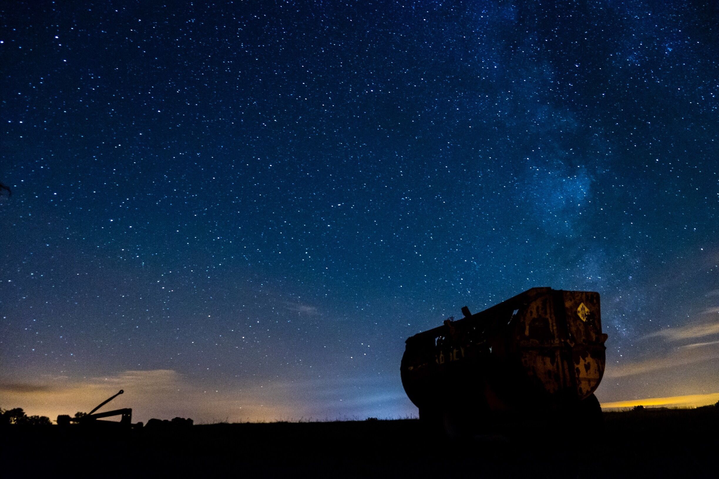 The Milky Way over farm machinery in a field in County Laois in the midlands of Ireland. 

I was lucky enough to get a clear night without any clouds or moon. I just wish it wasn't so cold!
#colorful