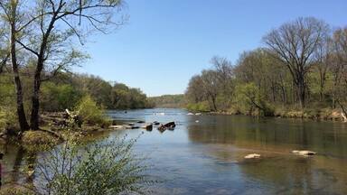 Beautiful day along the pre-Civil War canal trails in Fredericksburg.