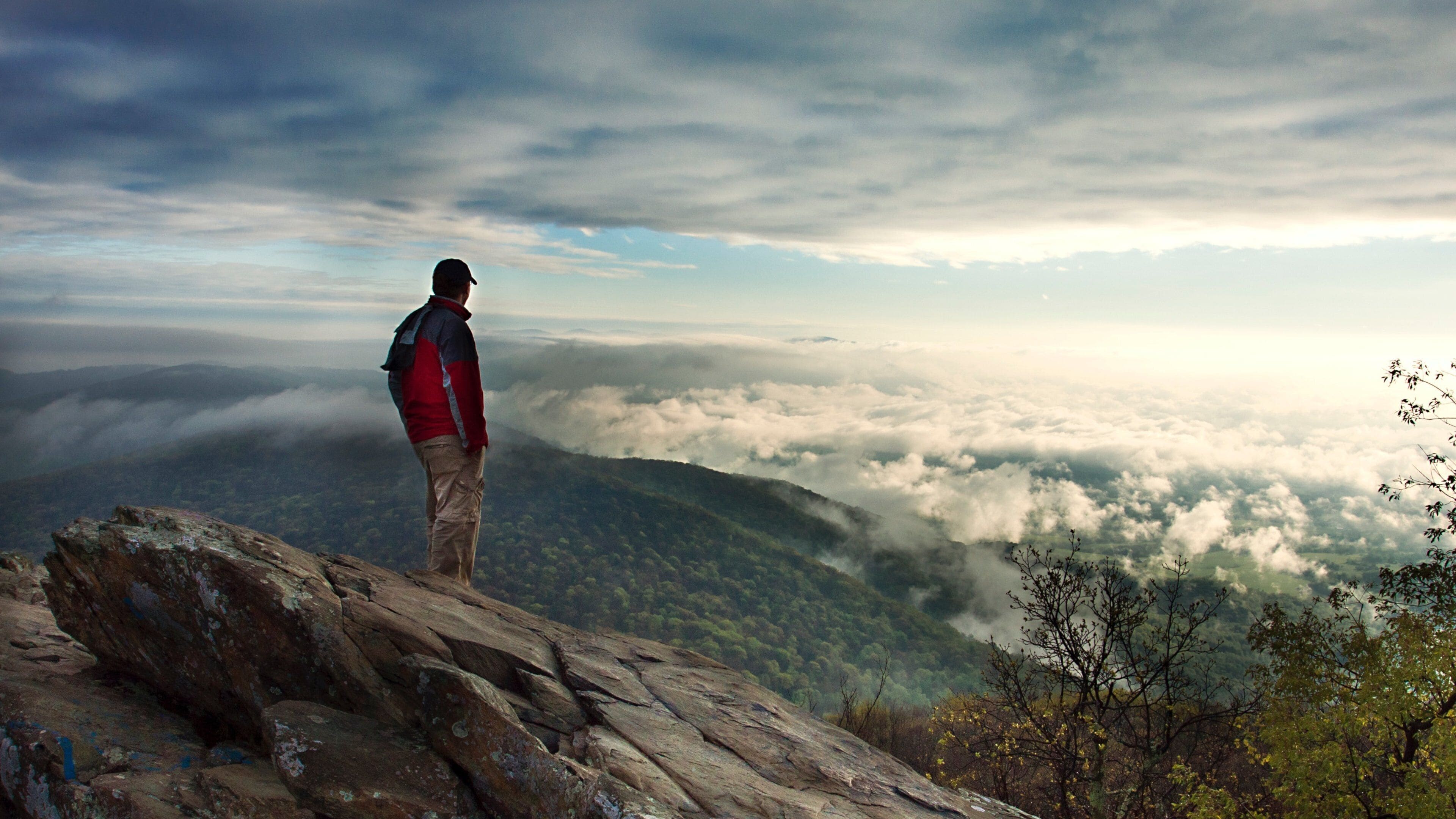 Charlottesville which includes a sunset, mist or fog and mountains