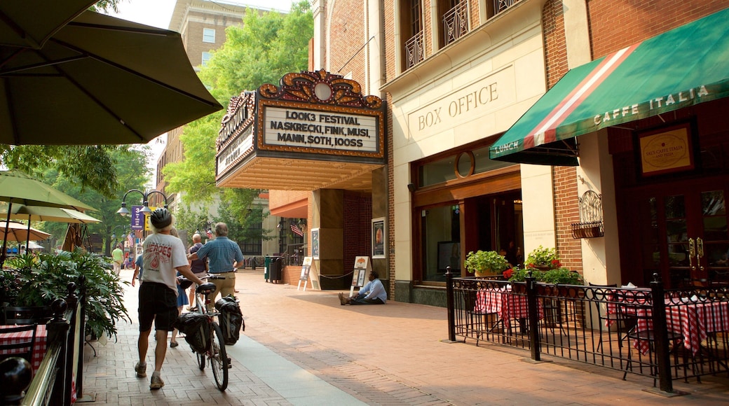 Charlottesville which includes street scenes, theatre scenes and heritage elements