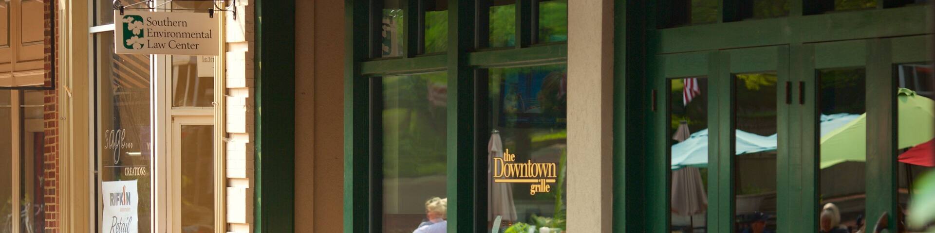 Charlottesville showing cafe scenes and outdoor eating