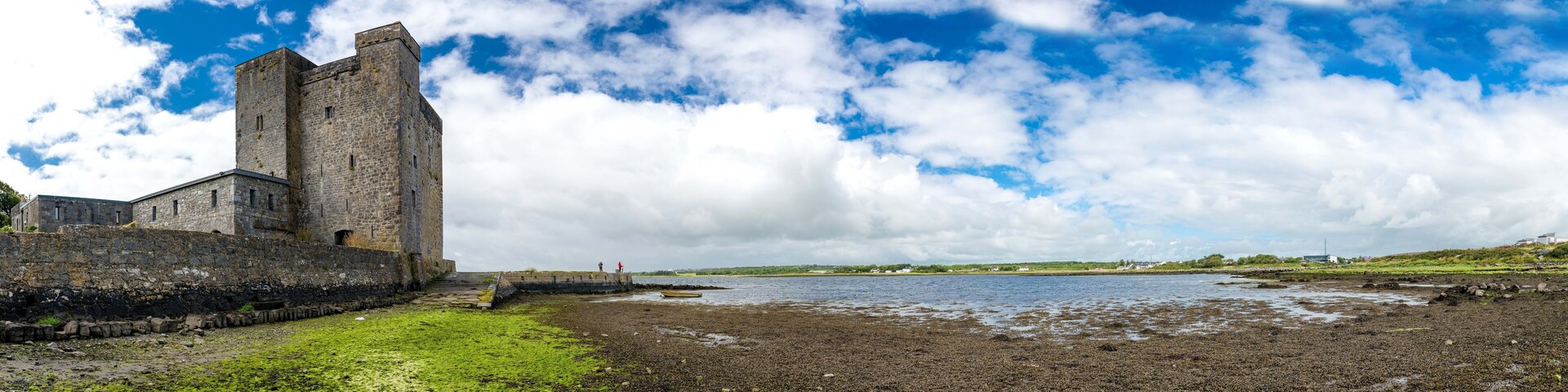 Landscape of Oranmore castle in county Galway. Irelan, Uk.