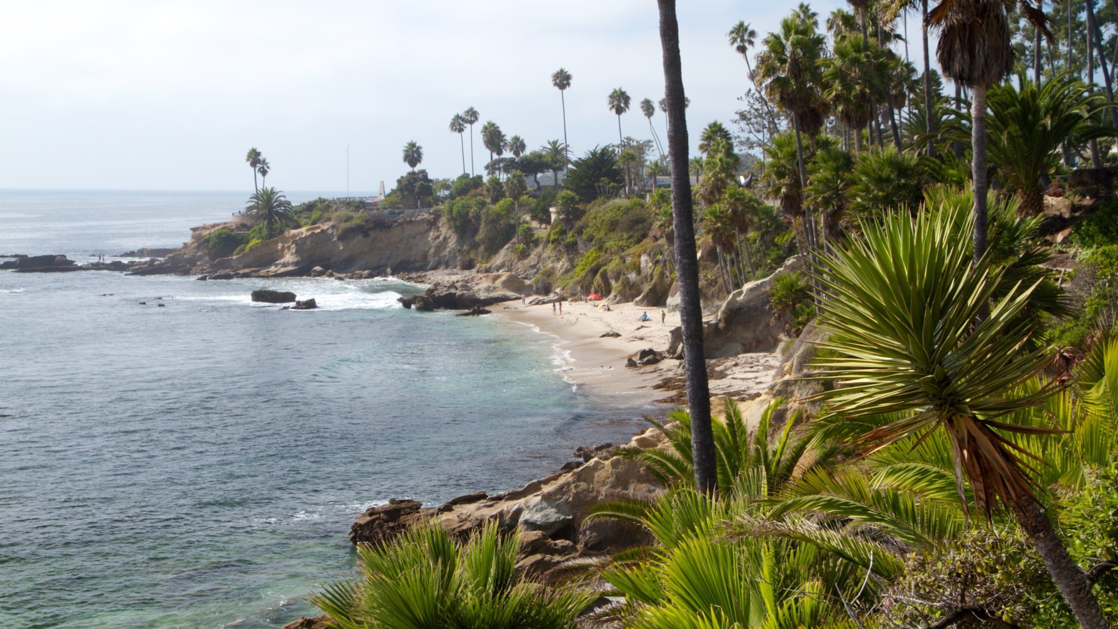 Laguna Beach which includes rocky coastline, skyline and general coastal views