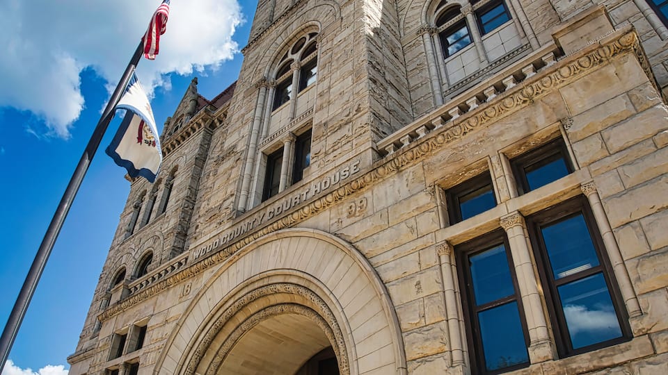 Wood county courthouse in Parkersburg WV USA