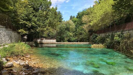 Sorgenti del Fiume Verde. The water is used to make the world famous De Cecco pasta.