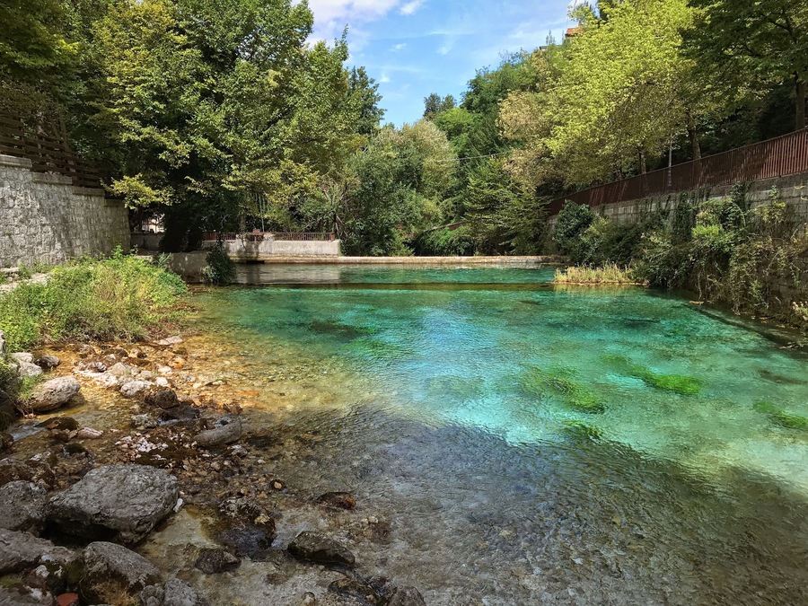 Sorgenti del Fiume Verde. The water is used to make the world famous De Cecco pasta.