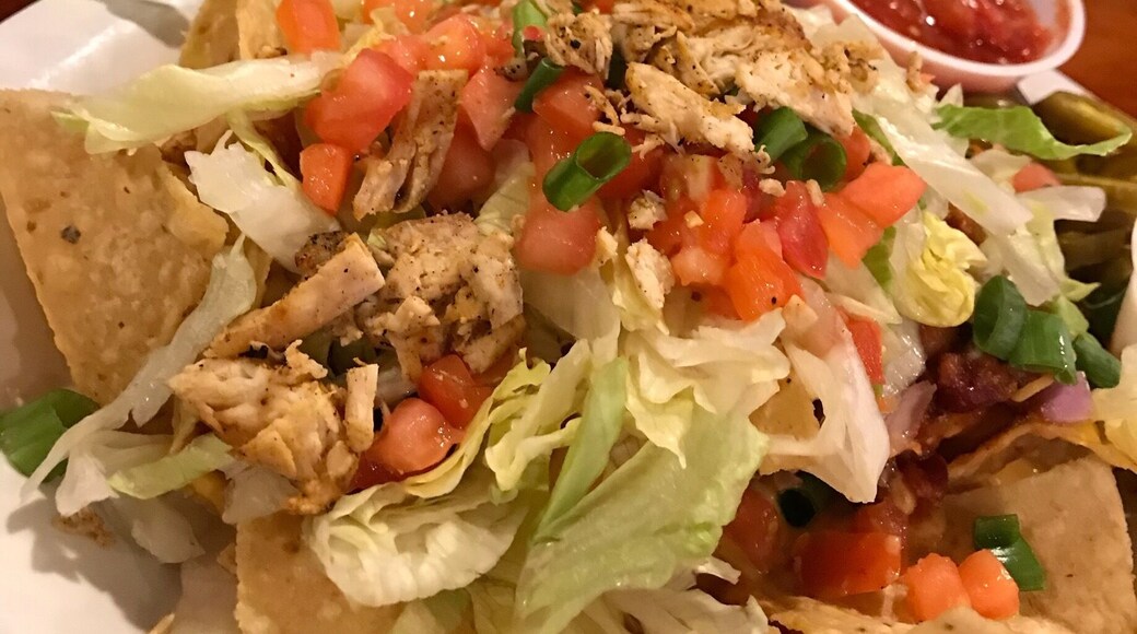 Good nachos, cold beer. A solid sports bar.