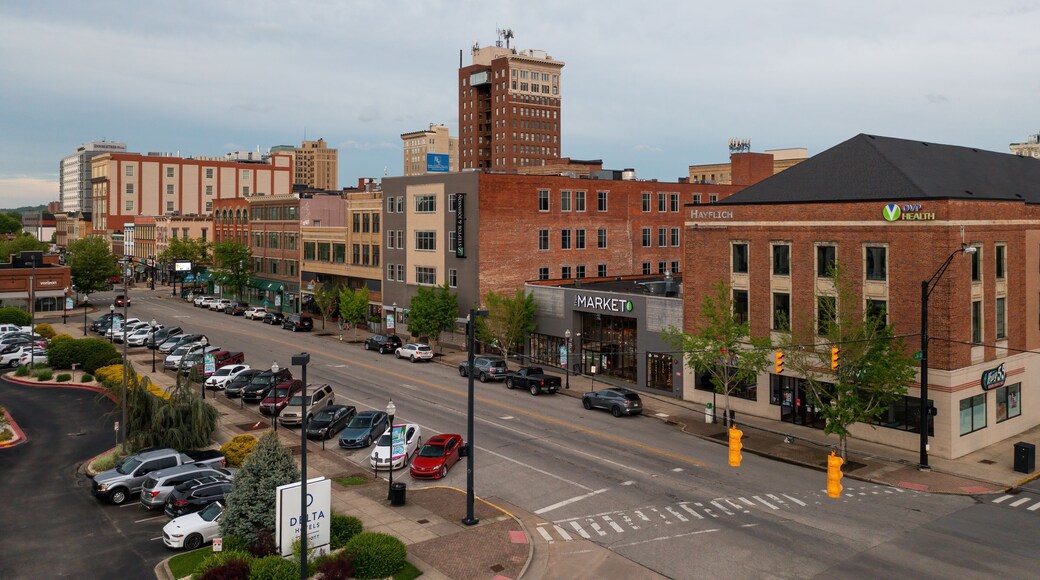Aerial of Downtown Huntington, West Virginia