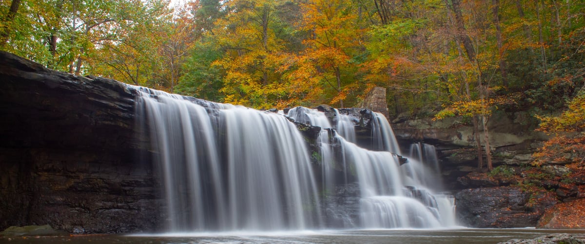 Brush Creek Falls in autumn
