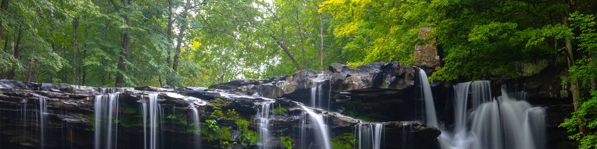 Brush Creek Falls in summer