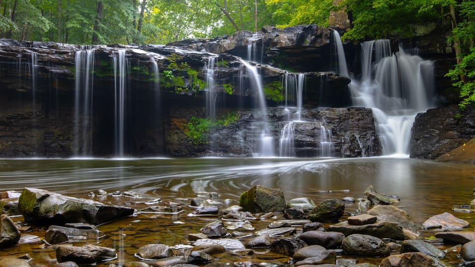 Brush Creek Falls in summer