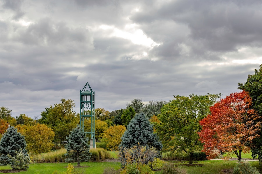 Iowa State University Campus with Fall Colors