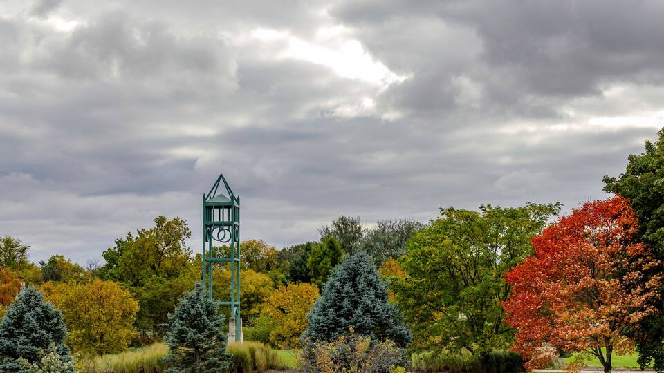 Iowa State University Campus with Fall Colors