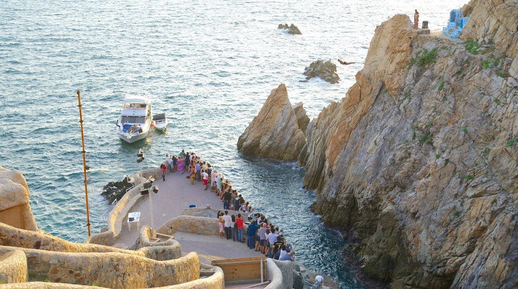 La Quebrada Cliffs which includes views, a gorge or canyon and rocky coastline