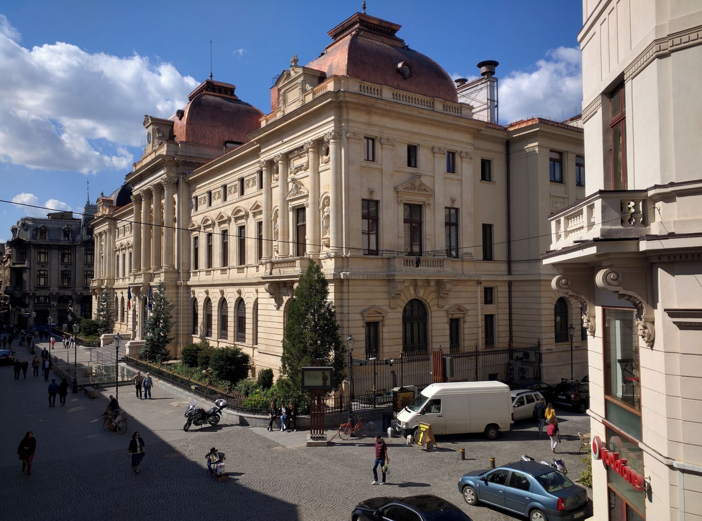 View from Pura Vida hostel in old town Bucharest.  If you're a digital nomad this is a great spot to work.  Fast internet and dedicated coworking hub is available for 30 euros a week.  I'm here for a couple weeks, say hi if you're in the neighborhood!