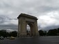 The first, wooden, triumphal arch was built hurriedly, after Romania gained its independence, so that the victourious troops could march under it.