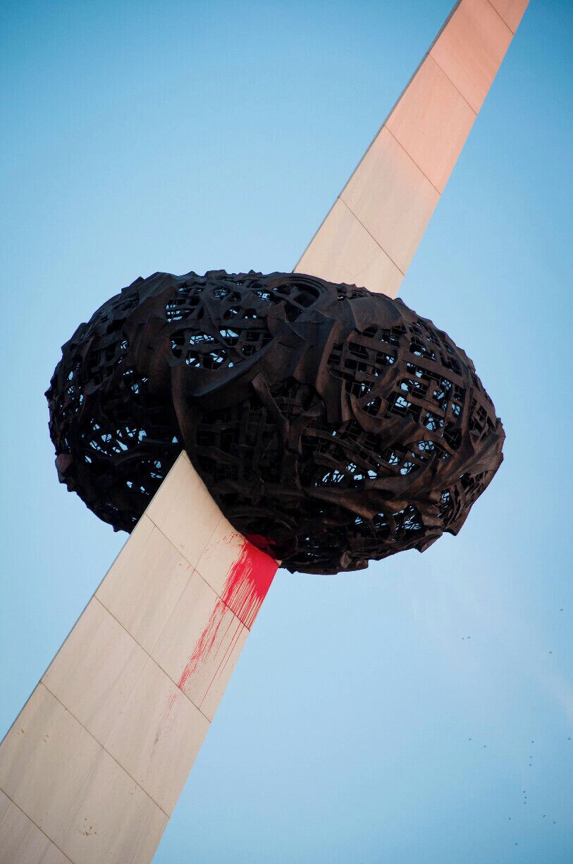 Revolution Square (Romanian: Piaţa Revoluţiei) is a square in central Bucharest, on Calea Victoriei. Known as Piața Palatului (Palace Square) until 1989, it was later renamed after the 1989 Romanian Revolution.
The former Royal Palace (now the National Museum of Art of Romania), the Athenaeum, the Athénée Palace Hotel, the University of Bucharest Library and the Memorial of Rebirth are located here. The square also houses the building of the former Central Committee of the Romanian Communist Party (from where Nicolae Ceauşescu and his wife fled by helicopter on December 22, 1989). In 1990, the building became the seat of the Senate and since 2006 it houses the Ministry of Interior and Administrative Reform