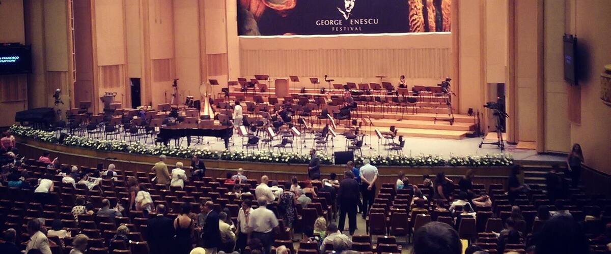 The most important cultural event in #romania! Welcome to #enescufestival! #bucharest #romanianfestival # sanfranciscosimphony #yujawang #georgeenescufestival