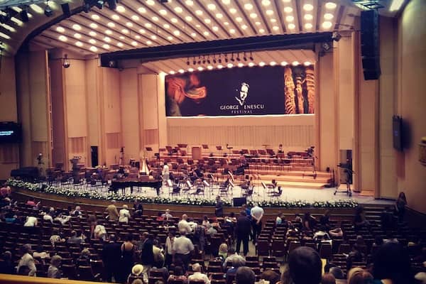 The most important cultural event in #romania! Welcome to #enescufestival! #bucharest #romanianfestival # sanfranciscosimphony #yujawang #georgeenescufestival