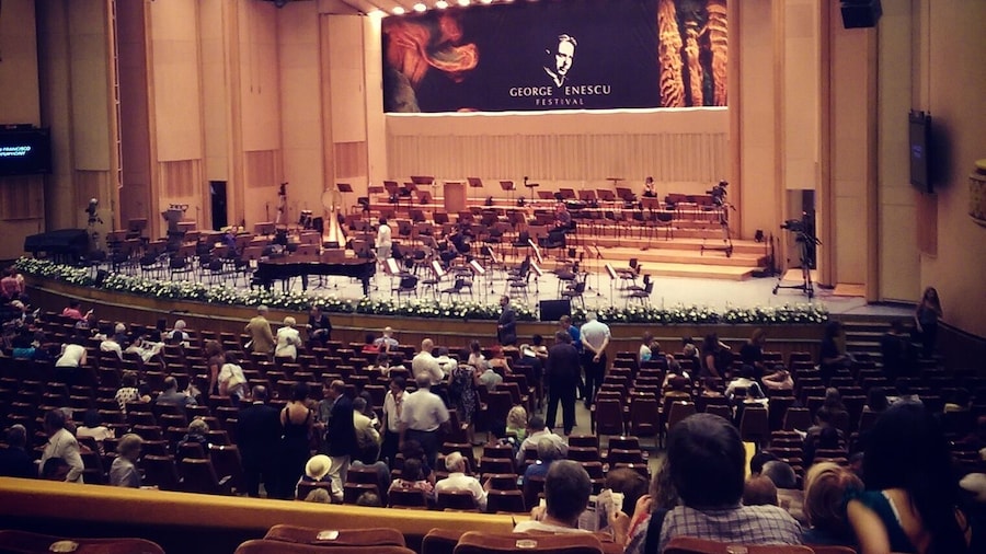 The most important cultural event in #romania! Welcome to #enescufestival! #bucharest #romanianfestival # sanfranciscosimphony #yujawang #georgeenescufestival