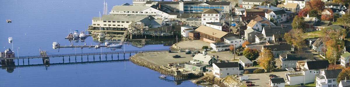 Aerial view of Boothbay Harbor on Maine coastline; Shutterstock ID 108390248; Purchase Order: -