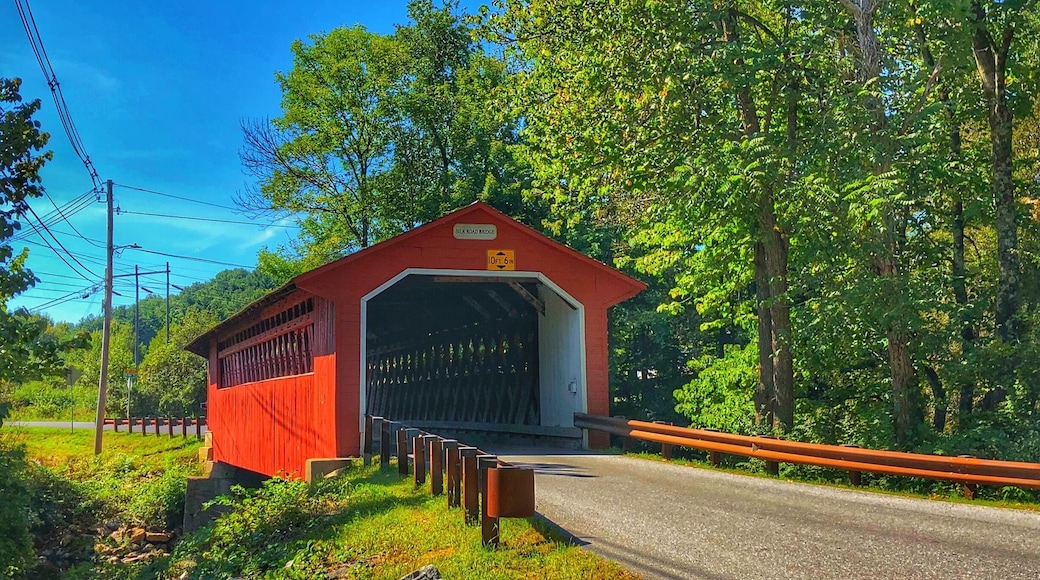 One of my favorite old 1800s covered bridges I got to enjoy today was the silk bridge. You can still travel on it but it is only wide enough for one car at a time. A beautiful piece of history in Bennington, VT