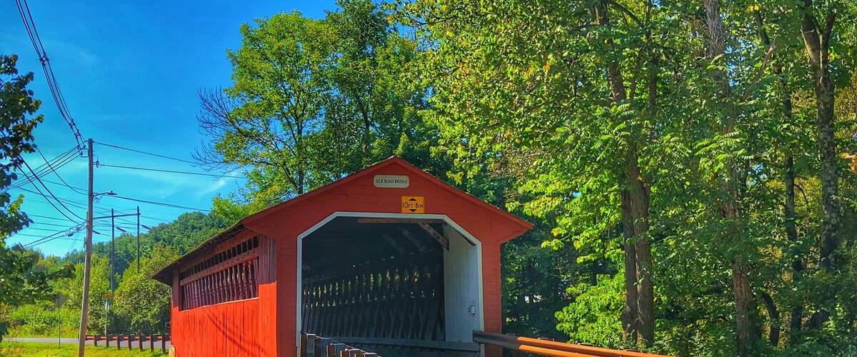 One of my favorite old 1800s covered bridges I got to enjoy today was the silk bridge. You can still travel on it but it is only wide enough for one car at a time. A beautiful piece of history in Bennington, VT
