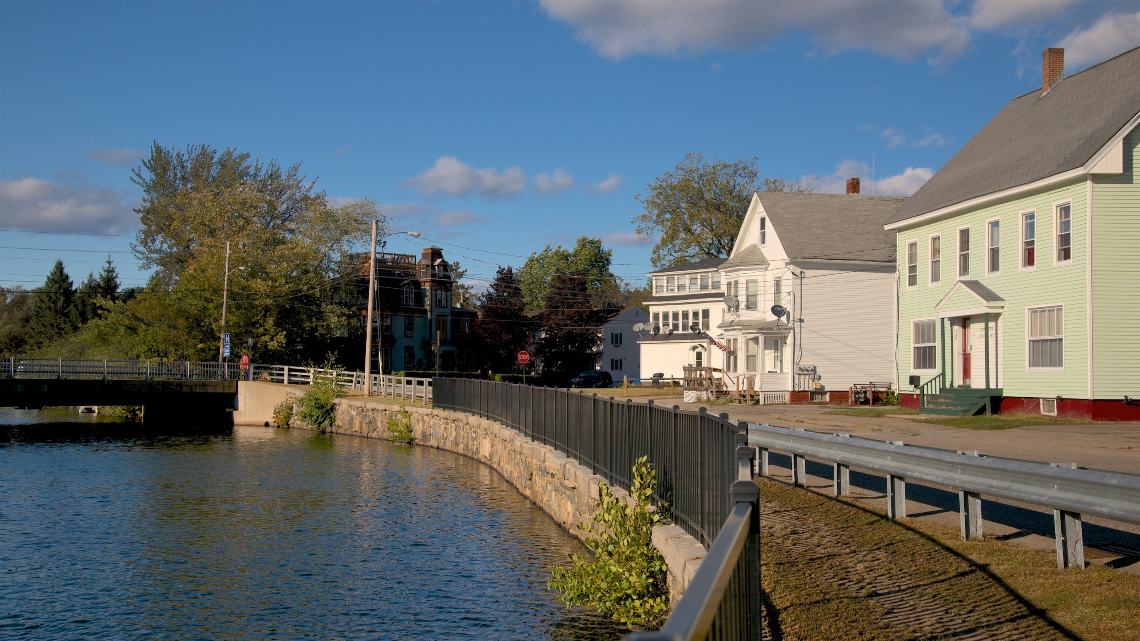 Laconia featuring a river or creek and a house