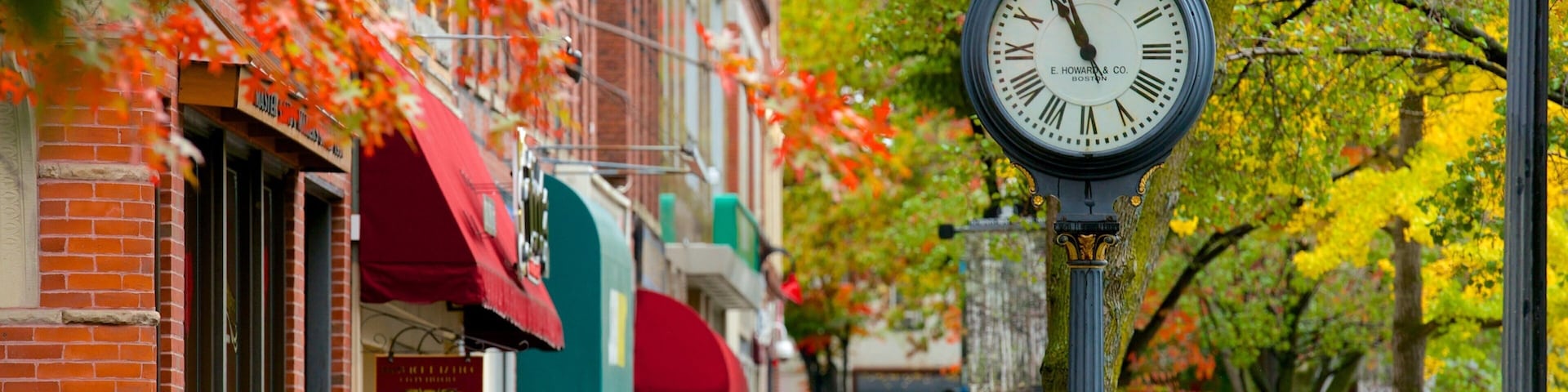 Keene featuring fall colors and street scenes