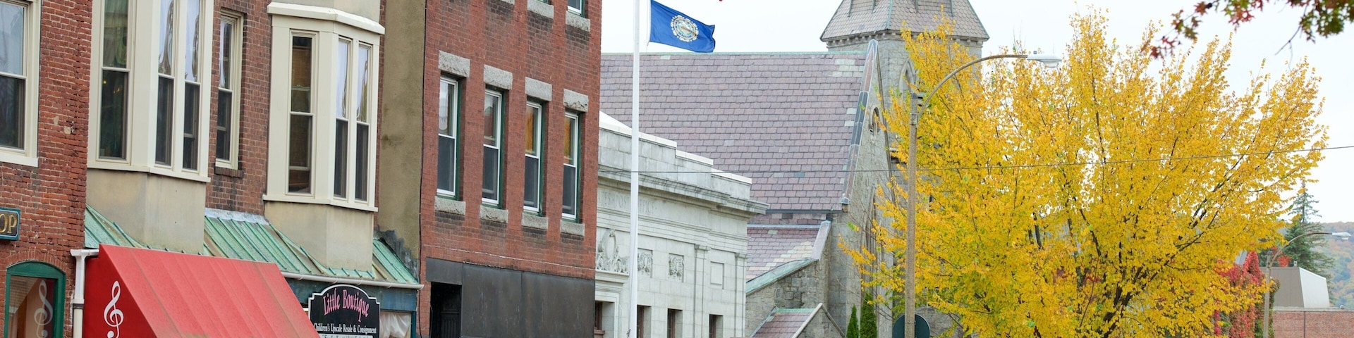 Keene que inclui uma igreja ou catedral e uma cidade
