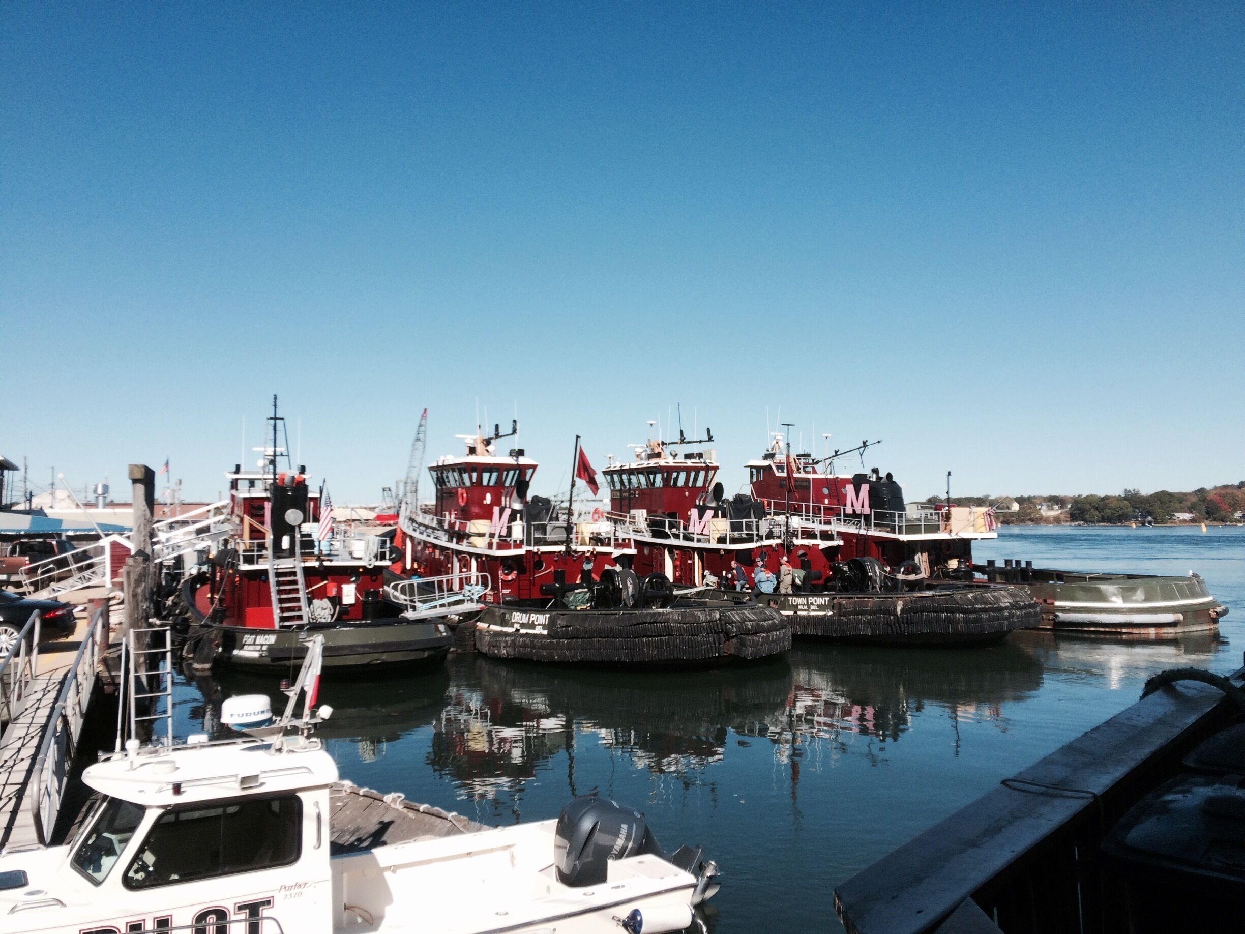 Tugs docked off of Ceres St on Piscataqua River in Old Harbor