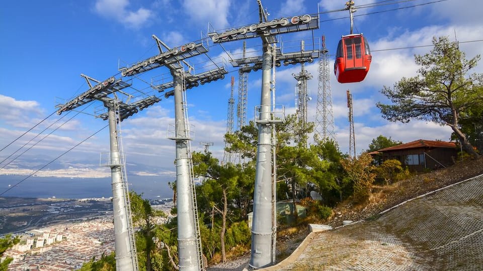 Izmir City view from teleferic hill. Balcova Teleferic facilities are populer tourist attraction in Izmir.; Shutterstock ID 516740878; PO: Hcom Destination Content neighborhoods; Client: Hotels.com; O