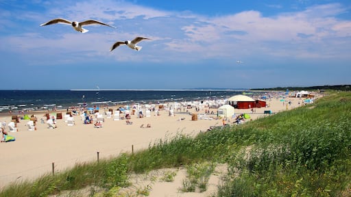 Popular Baltic sea beach on Usedom island in Swinoujscie, Poland