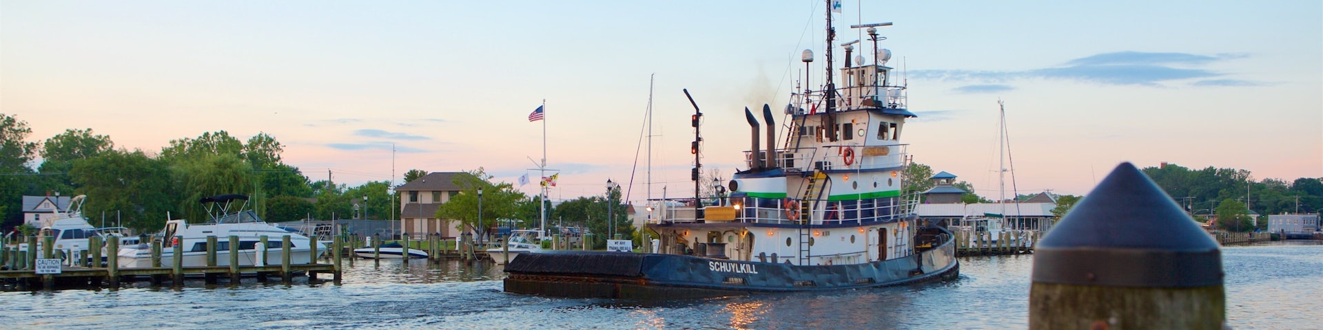 Salisbury showing a bay or harbor and a sunset