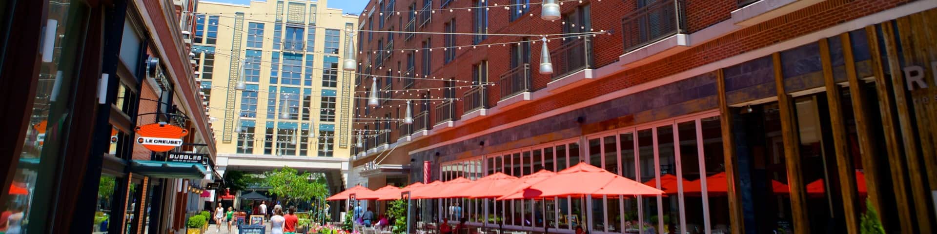 Bethesda showing street scenes and cafe scenes