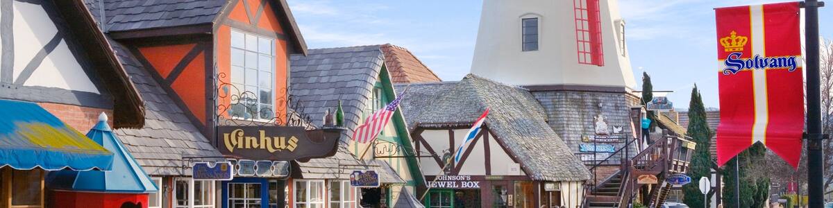 Santa Ynez Valley featuring street scenes, shopping and a windmill