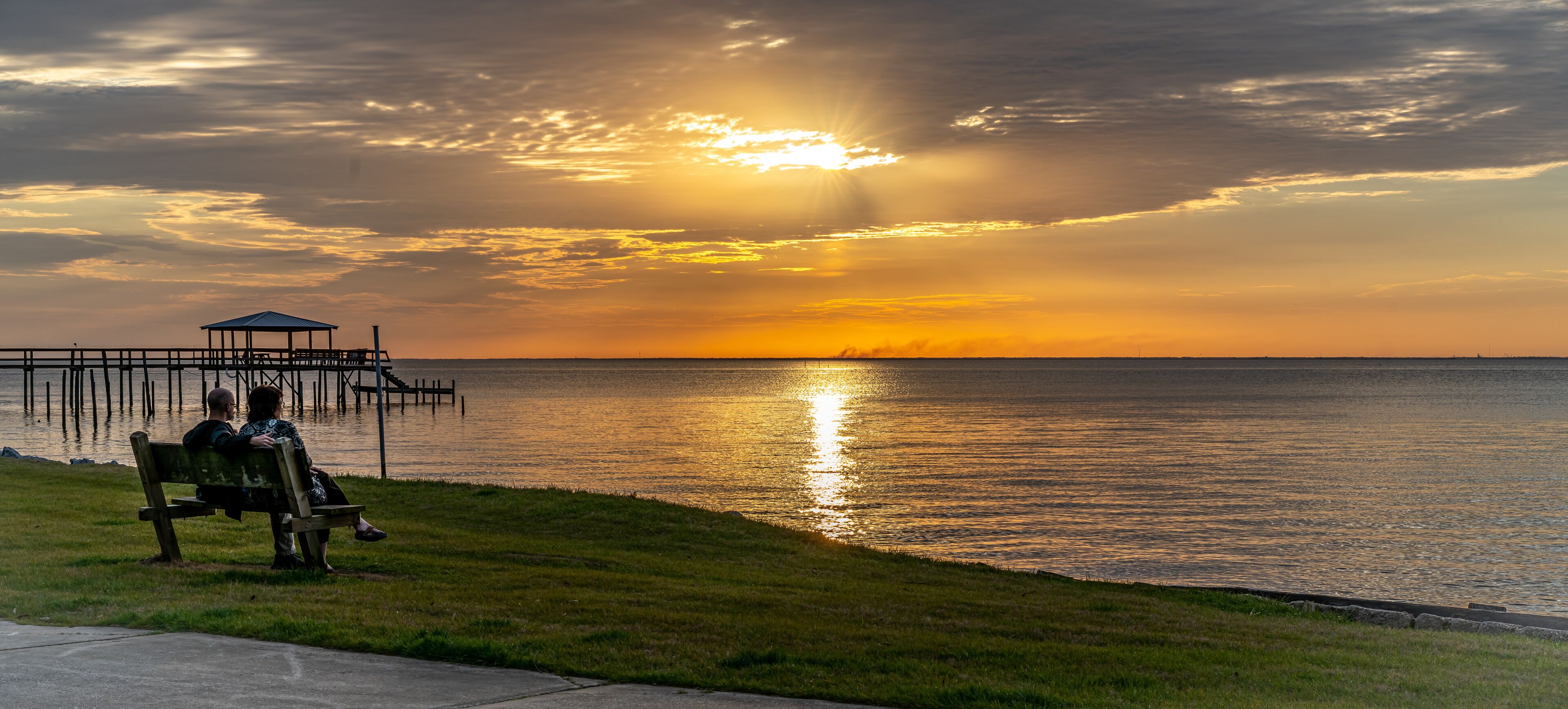 A Sunset View at Fairhope, Alabama Pier