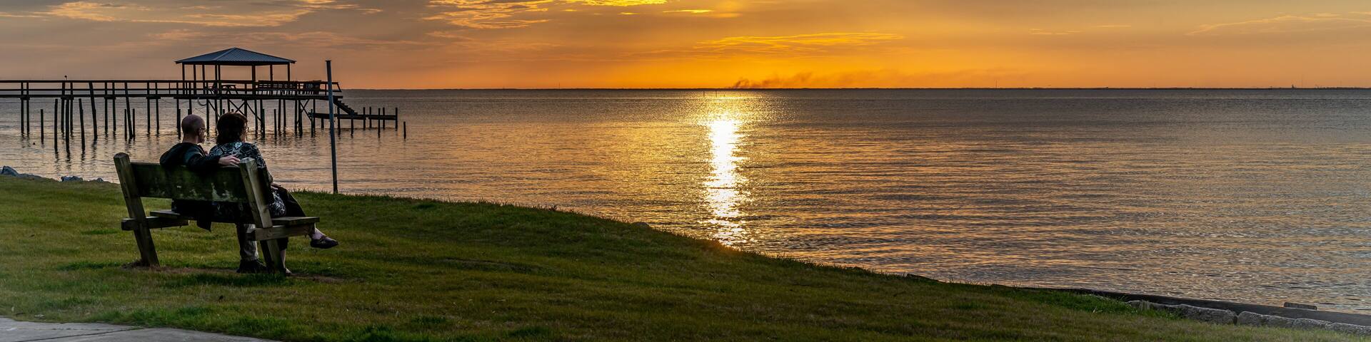 A Sunset View at Fairhope, Alabama Pier