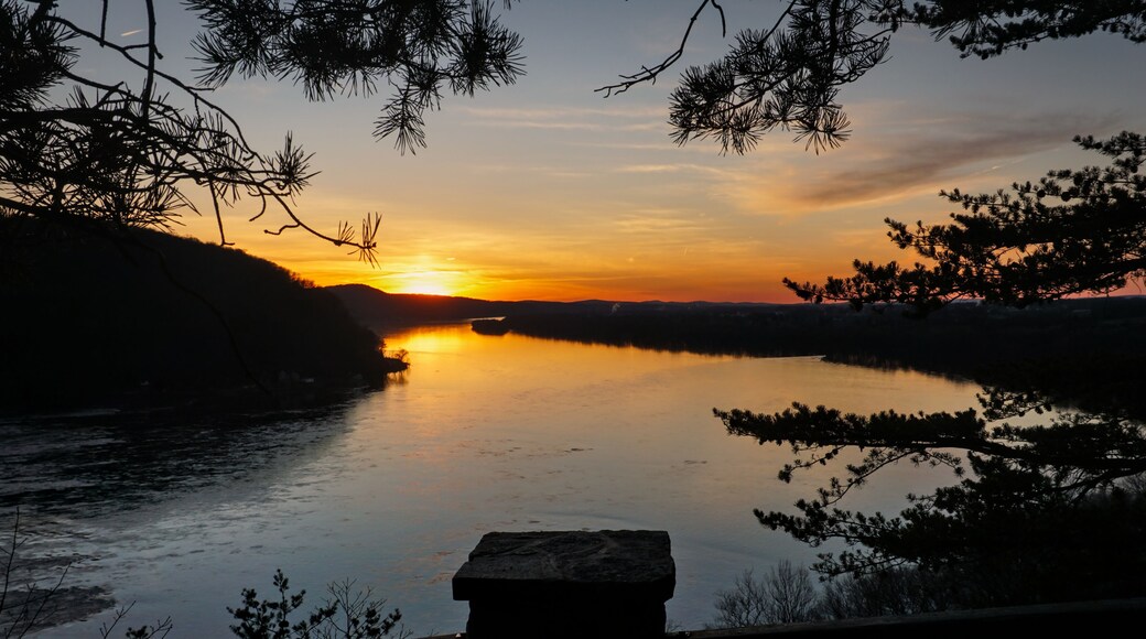 sunset on the river