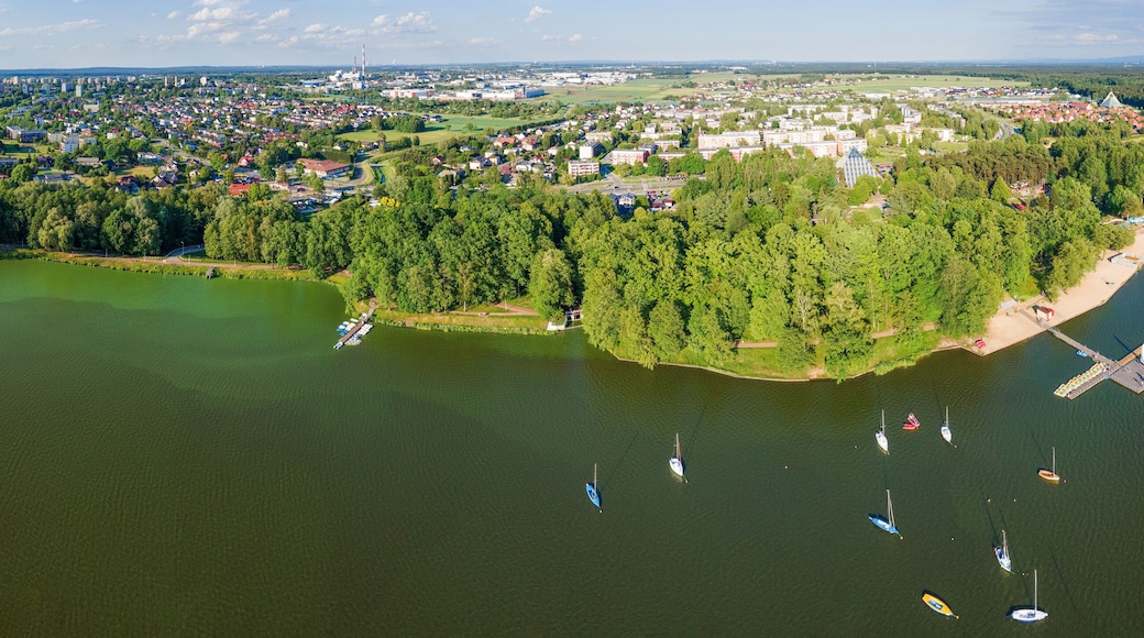 Lake view at Tychy and the surrounding nature landscape from Top
