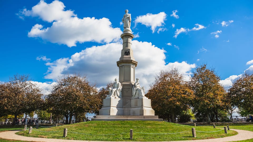 Soldiers' National Monument at Gettysburg National Battlefield by sculptor Randolph Rogers and designer J. G. Batterson, completed in 1869