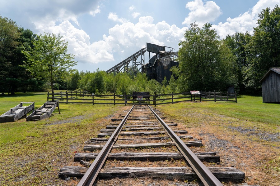 Historic Coal Breaker and Railroad Tracks