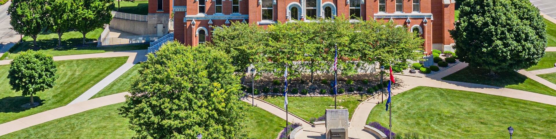 View of Decatur County Courthouse. Indiana, United States.