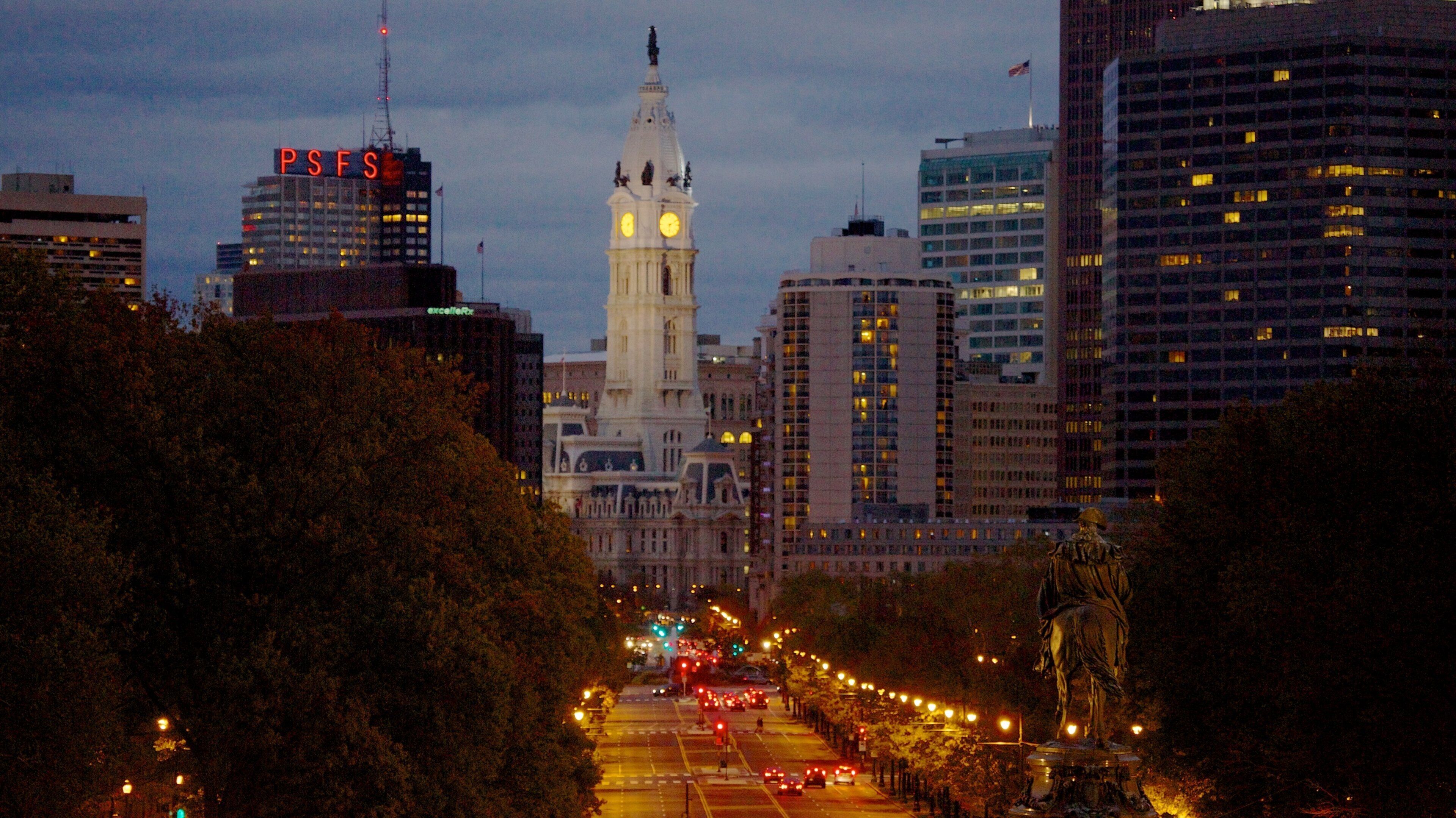 Đông Nam Pennsylvania trong đó bao gồm thành phố, cảnh đêm và kiến trúc di sản